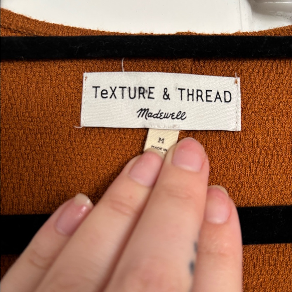 Madewell Rust Wrap Tie Mini Dress - Size M - NWOT - Picture 5 of 7